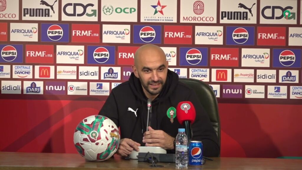 الندوة الصحافية للناخب الوطني السيد وليد الركراكي قبل لقاء المغرب -موريتانيا