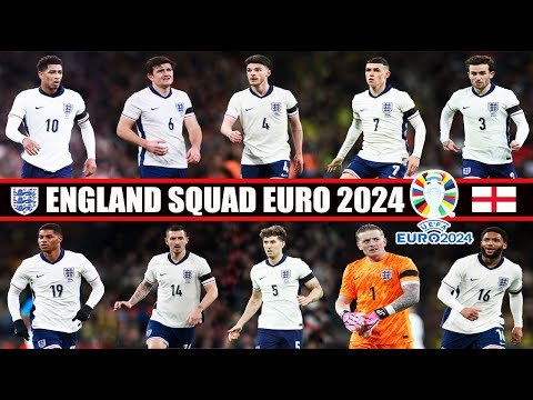 ENGLAND 🏴󠁧󠁢󠁥󠁮󠁧󠁿 OFFCIAL SQUAD EURO 2024 🏆 Bellingham, Declan Rice,Foden,Saka,Harry Kane,Maguire.. ✔️