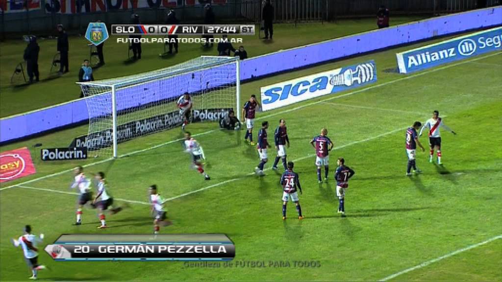 Gol de Pezzella. River 1 San Lorenzo 0. Superfinal 2014. Fútbol Para Todos