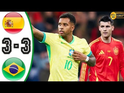 Spain vs Brazil 3-3 - Highlights & All Goals 2024 HD