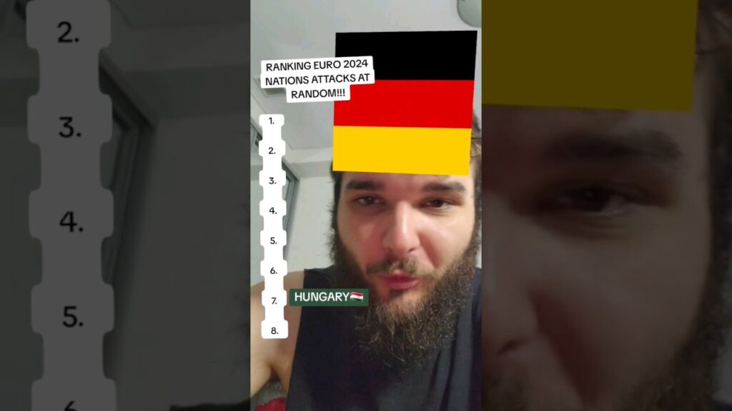 RANKING EURO 2024 NATIONS ATTACKS AT RANDOM!!! #shorts