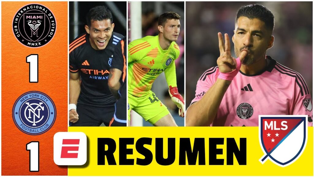 INTER MIAMI de Messi igualó 1-1 contra NYFC. Gol LUIS SUÁREZ. Quedó escolta del FC Cincinnati | MLS