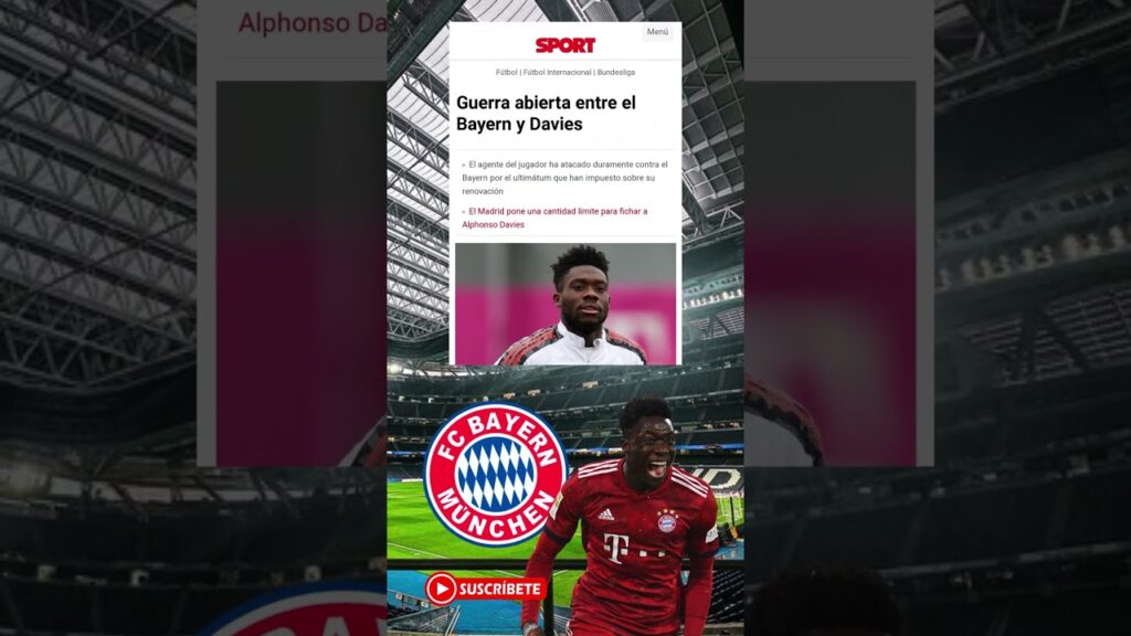 ALPHONSO DAVIES NO RENOVARÁ CON EL BAYERN DE MOMENTO y EL REAL MADRID MARCA SUS LÍMITES