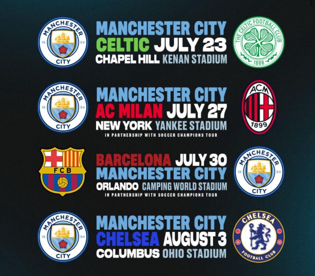 Celtic vs Man City in Chapel Hill