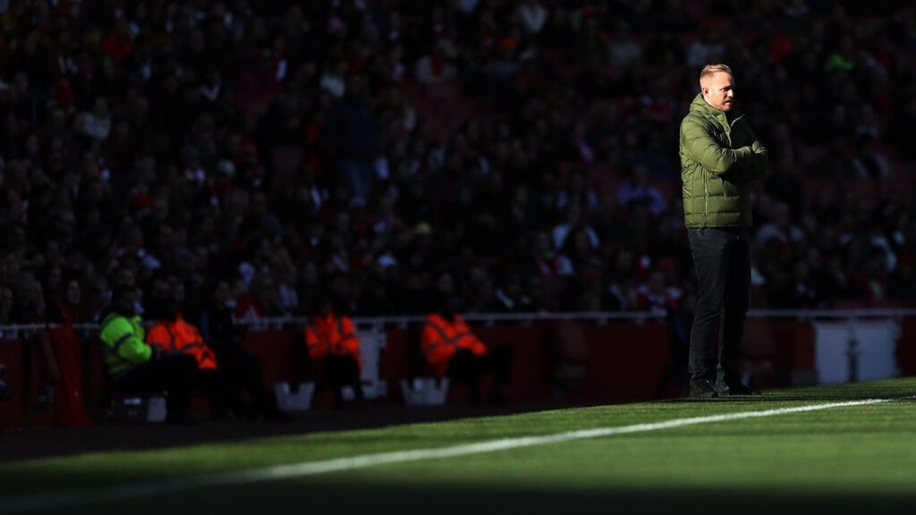 Jonas Eidevall reacts to 1-0 victory over Spurs