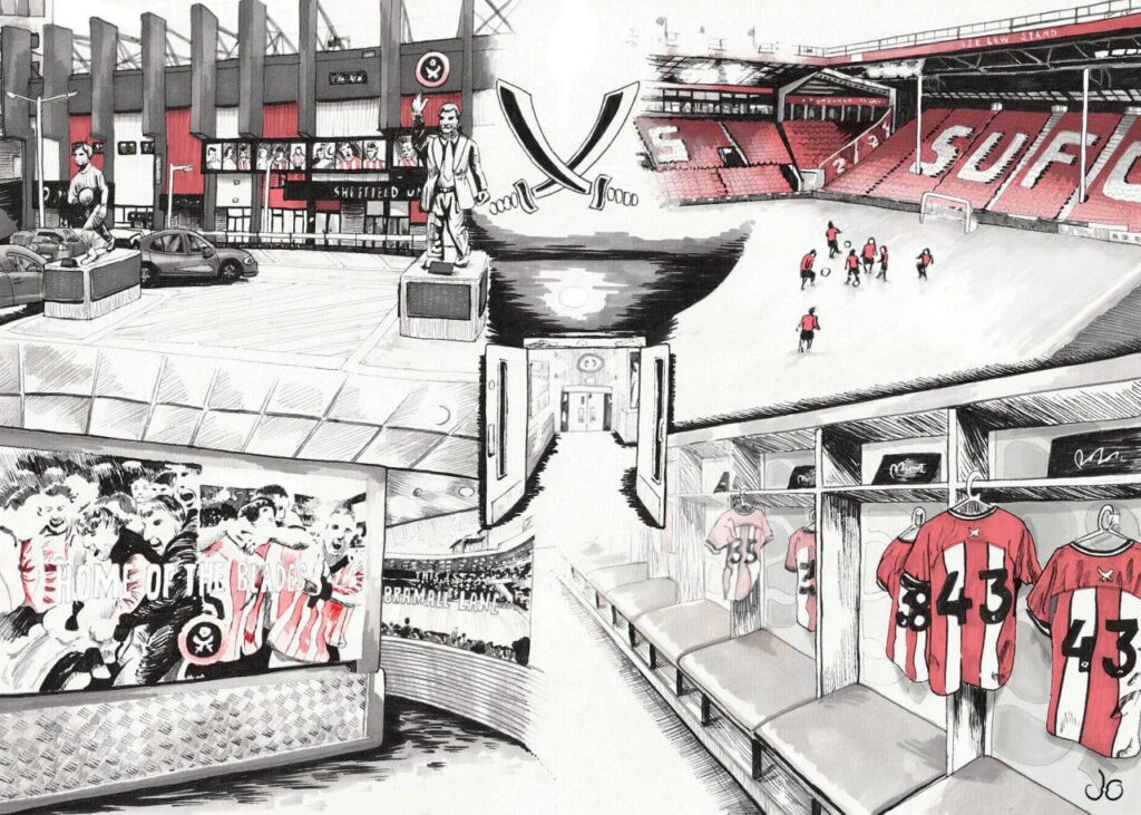 Some sketches of Bramall Lane