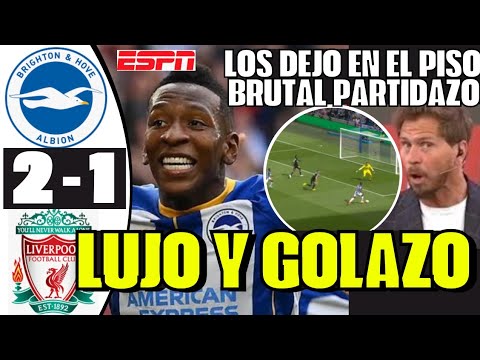 BRUTAL PERVIS ESTUPIÑAN DEJÓ EN EL PISO A LUIS DÍAZ Y MAC ALLISTER VS LIVERPOOL DIÓ GOLAZO SORPRENDE