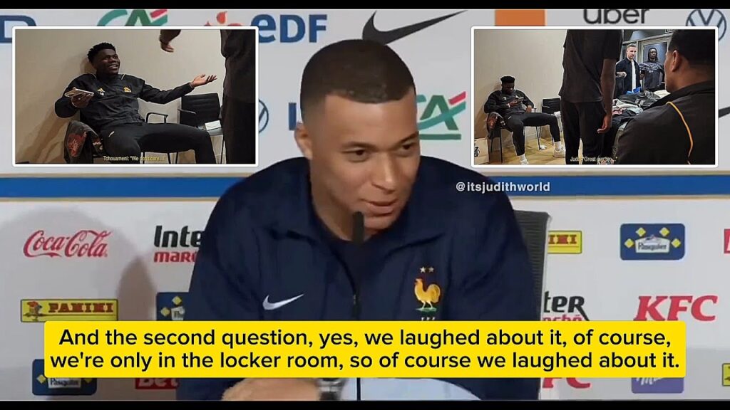 Kylian Mbappé's reaction to Jude Bellingham and Aurélien Tchouaméni's debate 😅