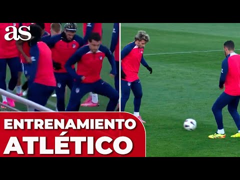 El ATLÉTICO DE MADRID entrena de cara a LIGA y CHAMPIONS