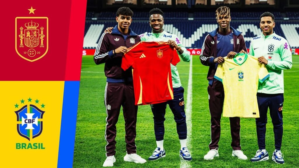 ESPAÑA y BRASIL, ¡unidas CONTRA EL RACISMO! Yamal, Nico, Vinicius y Rodrigo unidos en la lucha