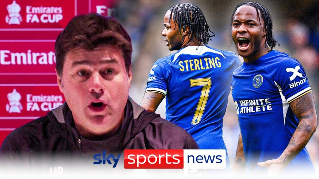 Mauricio Pochettino reacts to Chelsea fans booing Raheem Sterling
