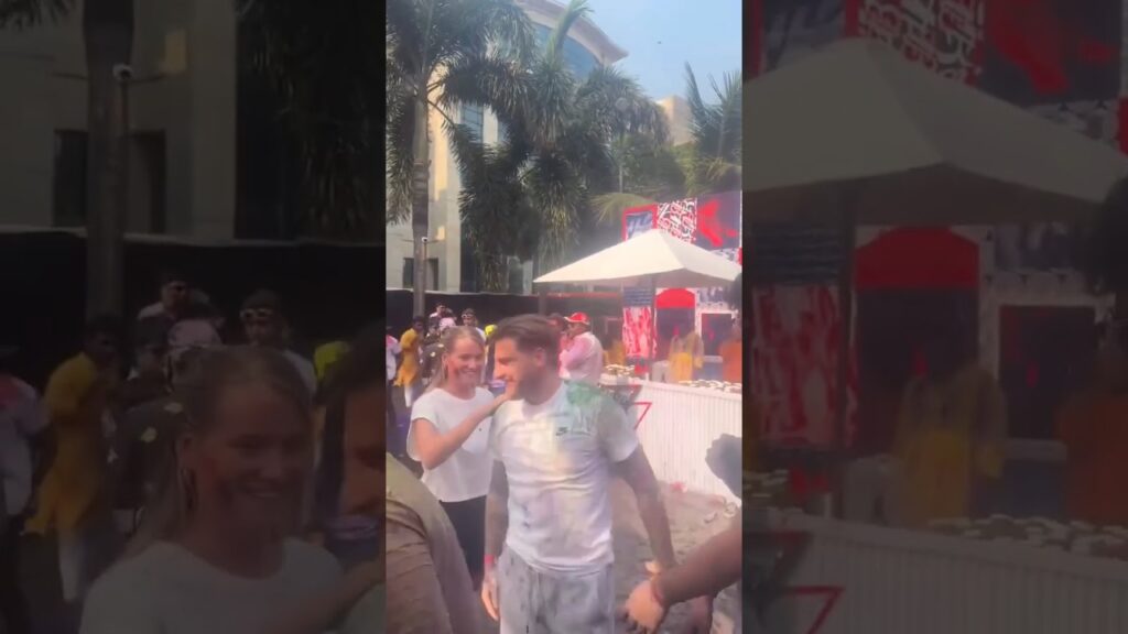 Jason Cummings playing Holi #happyholi #joymohunbagan