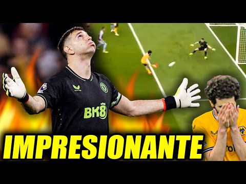 😱INFERNAL atajada de Dibu Martínez en Aston Villa vs. Wolverhampton