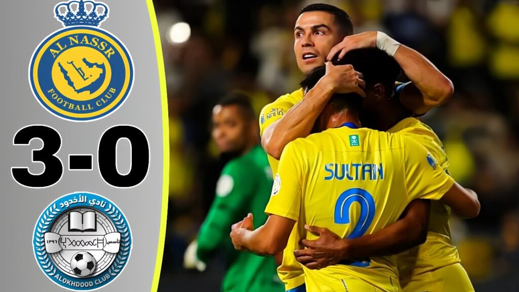 Cristiano Ronaldo 2 Goals Al Nassr vs Al Akhdoud 3-0 Saudi Pro League 2023 Highlights All Goals
