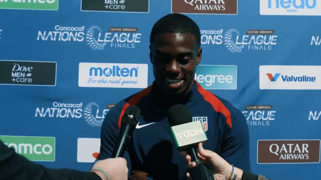 USMNT forward TIM WEAH talks prior to League Nations' final vs Mexico