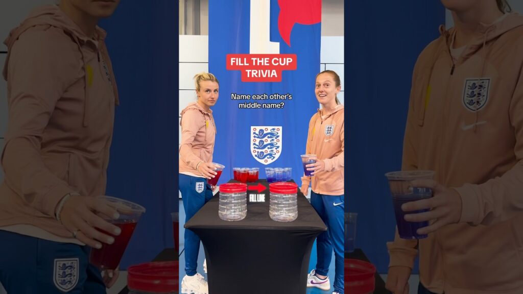 Leah 🆚 Keira 🧠 Who wins the Fill the Cup Quiz? 👀😂 #shorts