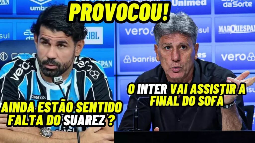 QUE ISSO!!! GOLAÇO DO DIEGO COSTA E A PROVOCAÇÃO DO RENATO GAÚCHO NA SUA COLETIVA