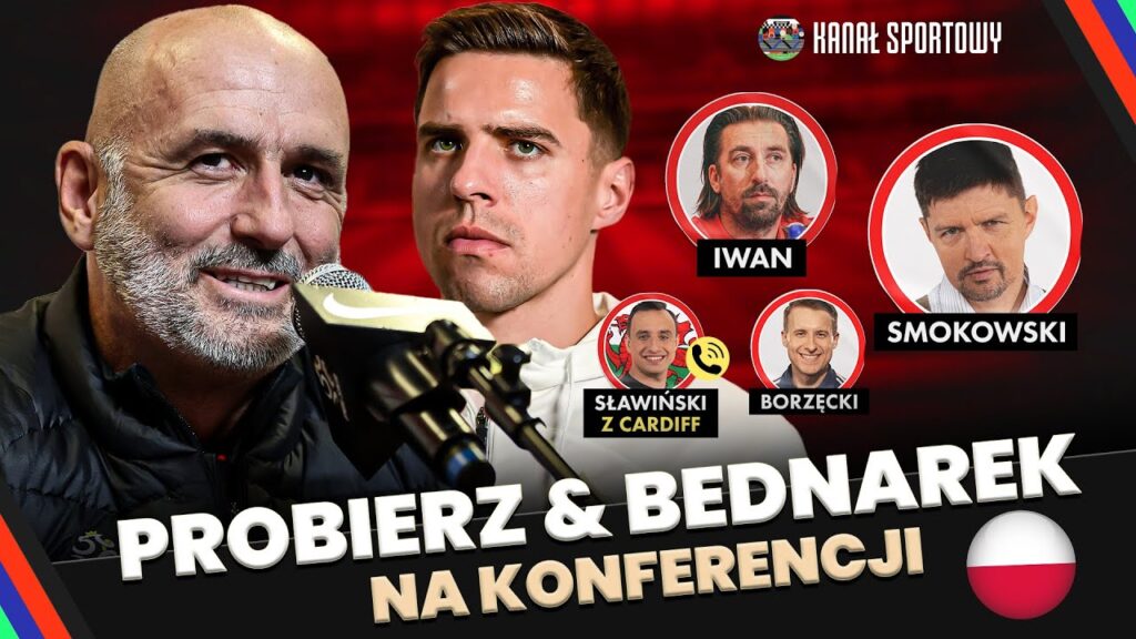 PROBIERZ I BEDNAREK PRZED WALIA - POLSKA - KONFERENCJA KADRY + STUDIO: T. IWAN, SMOKOWSKI I BORZĘCKI