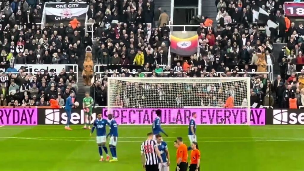 Inflatable Dinosaurs WIND UP Jordan Pickford at St. James’ Park