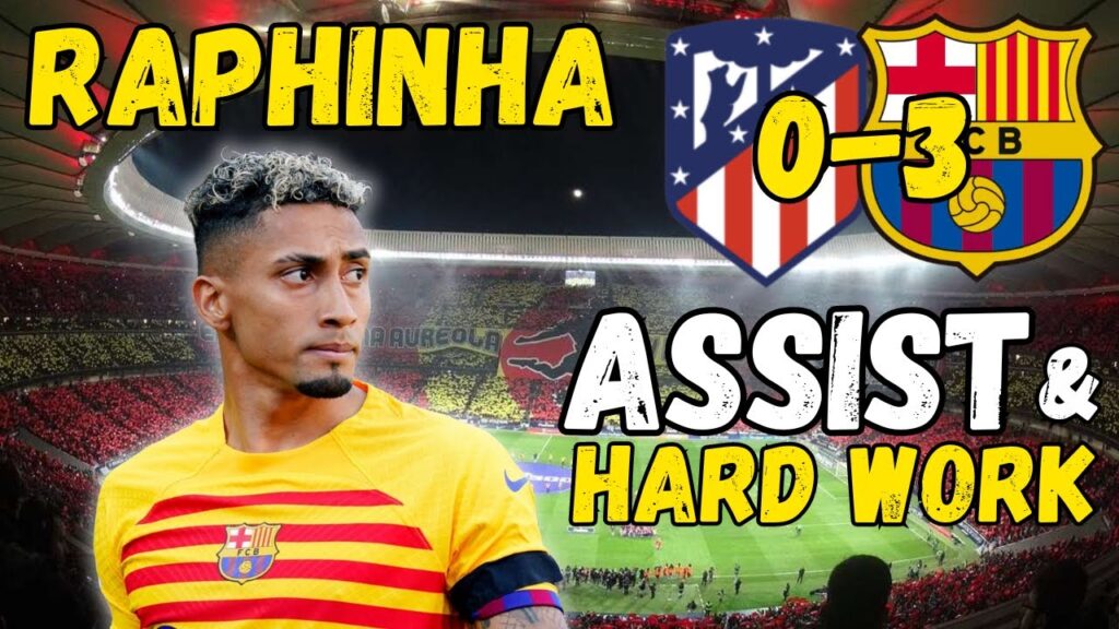 🔵🔴RAPHINHA 🇧🇷 🔥ATLÉTICO - BARCELONA HIGHLIGHTS  | LA LIGA ⚽️Assist & Commitment⚽️