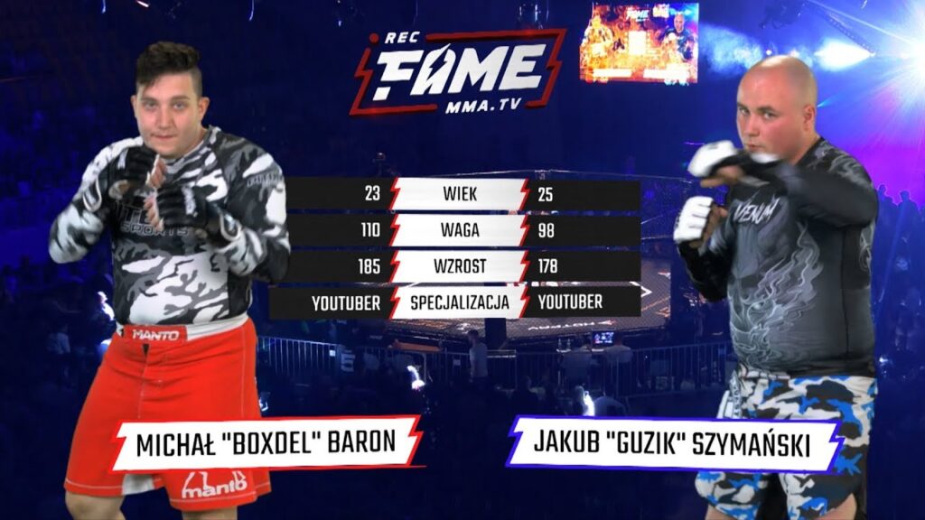 FAME MMA 1: Michał "Boxdel" Baron vs Jakub "Guzik" Szymański (Cała Walka)