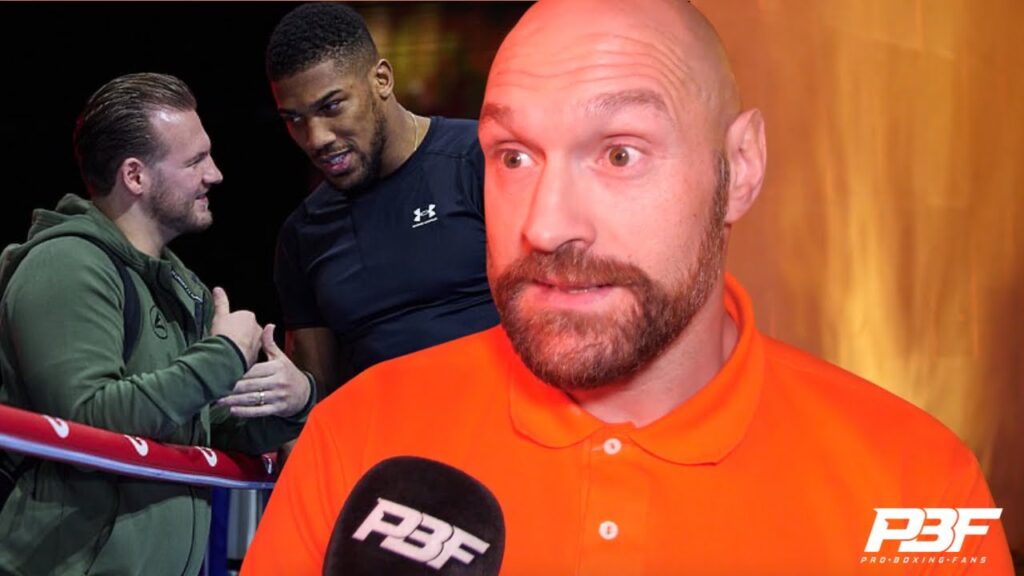 TYSON FURY REACTS TO BEN DAVISON TRAINING ANTHONY JOSHUA AGAINST HIM, REVEALS POTENTIAL WEMBLEY BOUT