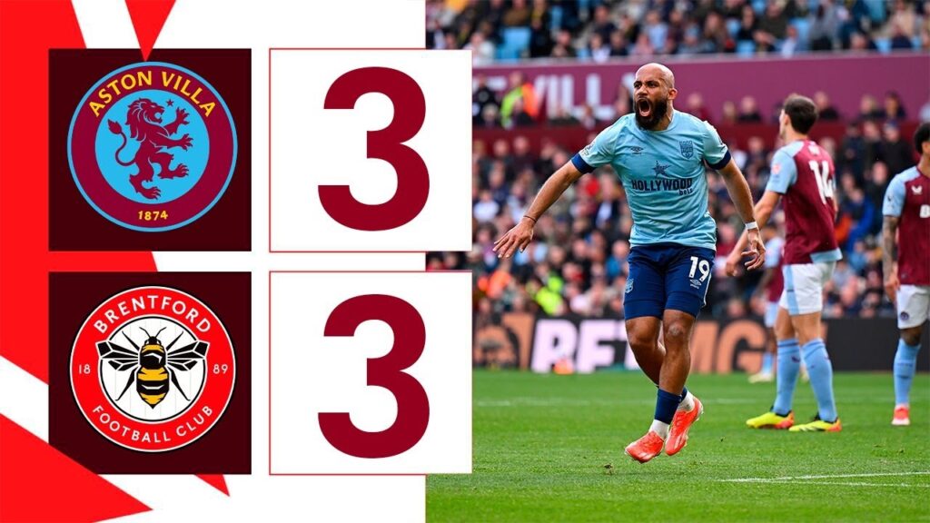 Bryan Mbeumo Vorley Goal | Aston Villa vs Brentford 3-3 Extended Highlights | Premier League 2023/24