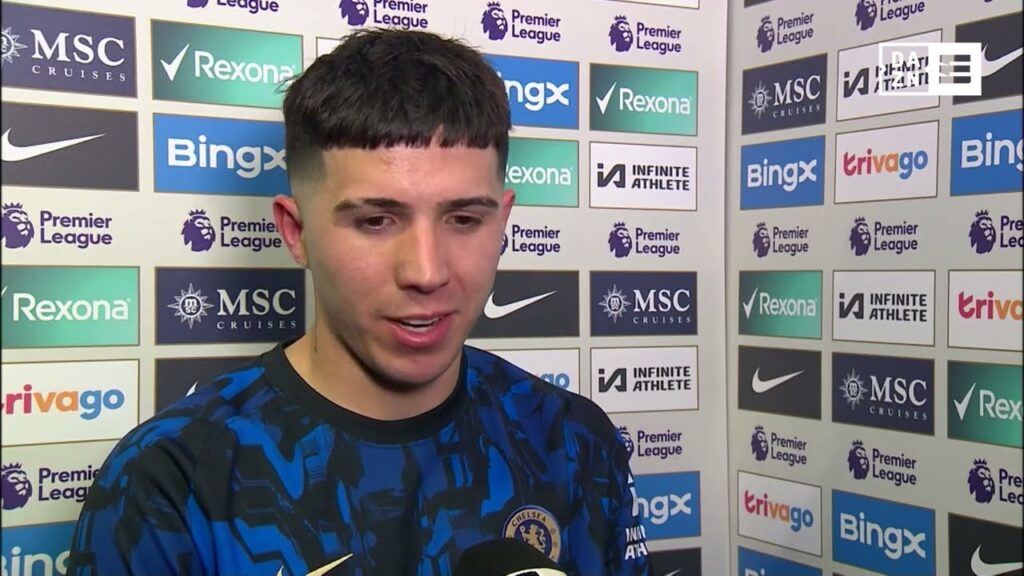 Enzo Fernández | Flash Interview Chelsea x Man United | Premier League 23/24