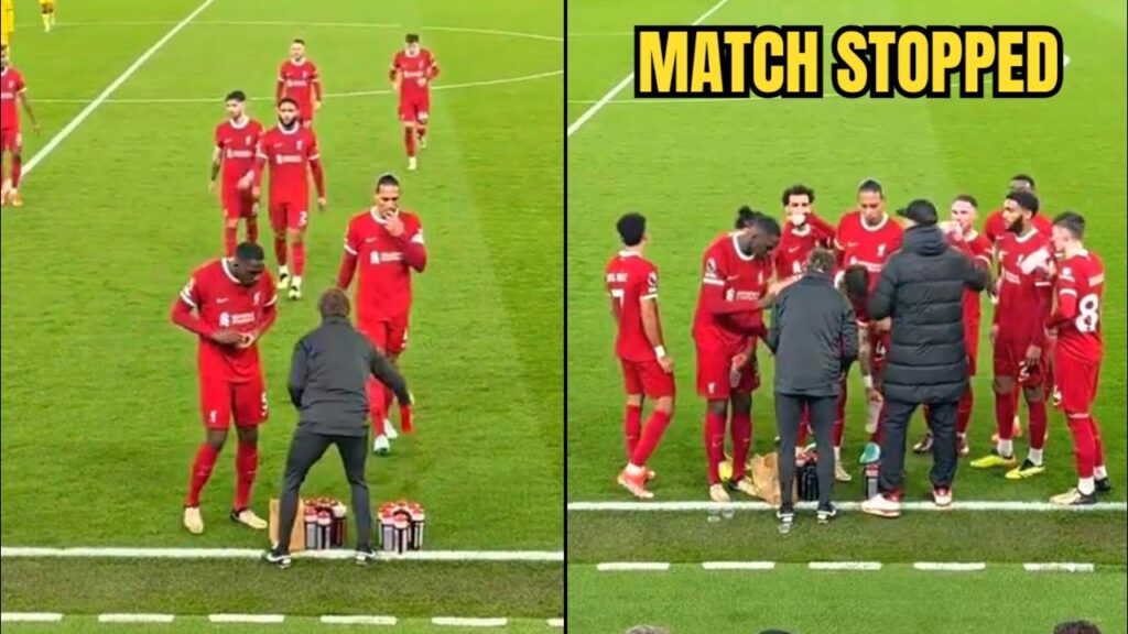 Liverpool Match Stopped so that Salah & Konate Could Break their Ramadan Fast 😍 | Sheffield