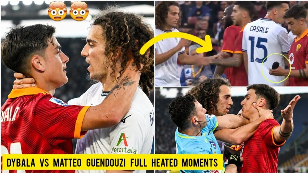 🤯🤯 Heated clash as PAULO DYBALA strangled neck and mocked MATTEO GUENDOUZI at Roma vs Lazio (1-0)