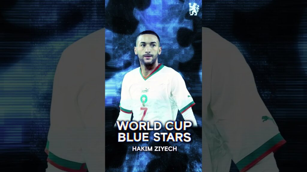 'Placed perfectly into the top corner' | Hakim Ziyech | World Cup Blue Stars 🔵 #worldcup2022 #shorts