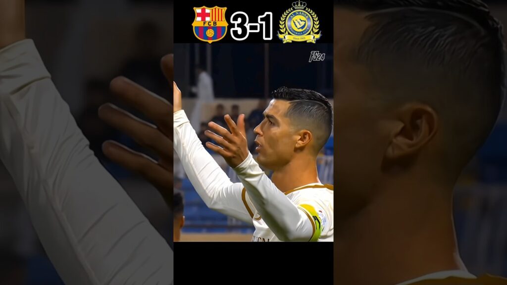 Ronaldo vs Cancelo Al Nassr vs Barcelona Friendly match Imaginary #youtube #football #shorts