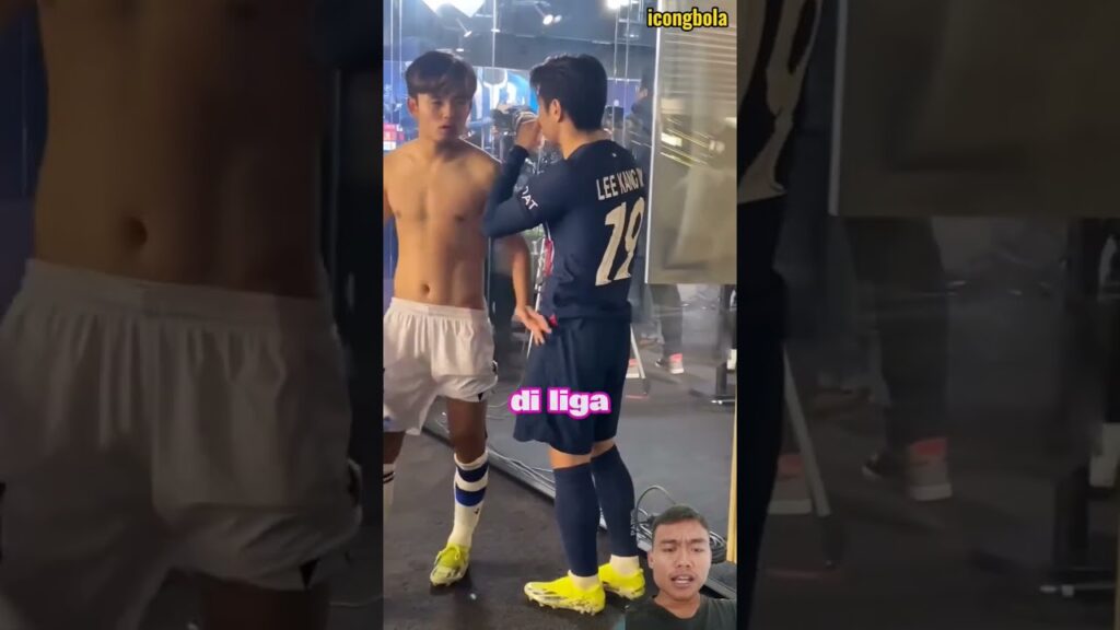 MOMEN LEE KANG IN DAN TAKEFUSA KUBO BERTUKAR JERSEY #shorts #leekangin #takefusakubo #psgvssociedad