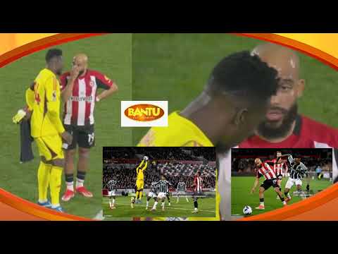 ANDRE ONANA et BRYAN MBEUMO après le match de Manchester United