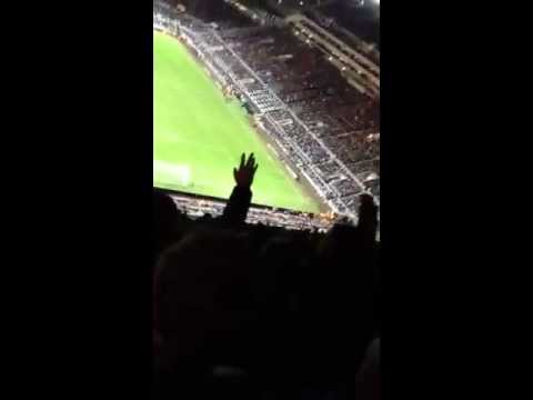 Everton fans at St James' - Oviedo Baby!