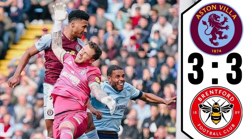Aston Villa vs Brentford 3-3 Bryan Mbeumo Vorley Goal | Extended Highlights  2024