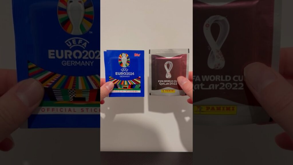 Topps Euro 2024 stickers vs Panini World Cup 2022 stickers pack opening battle!