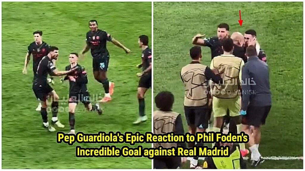 Pep Guardiola's Epic Reaction to Phil Foden's Jaw-Dropping Goal vs Real Madrid 👏🔥