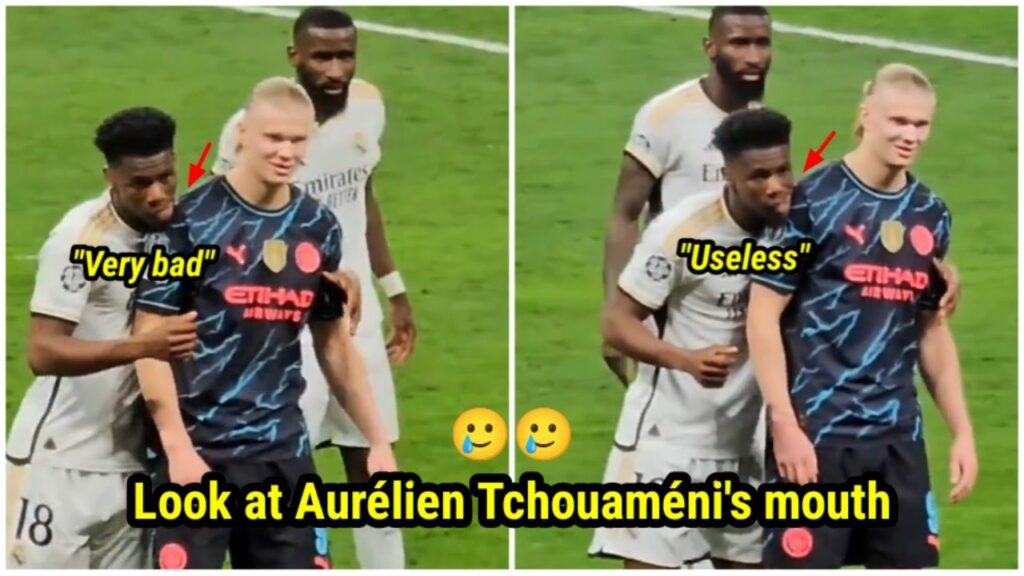 Aurélien Tchouaméni mocks Erling Haaland 🥲