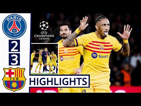 🔵🔴PSG vs Barcelona (2-3) HIGHLIGHTS: Raphinha, Dembele, Vitinha & Christensen Goals!
