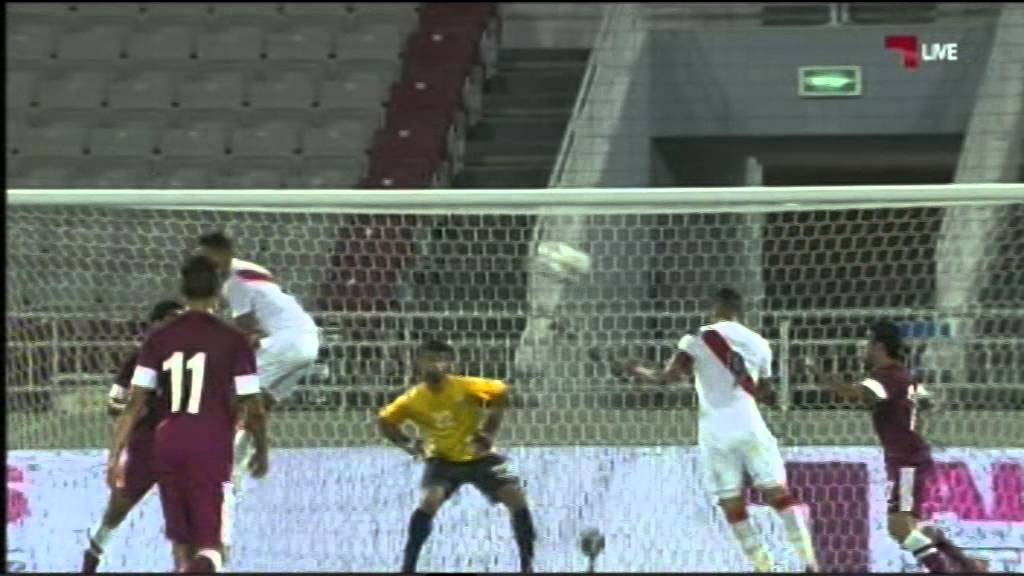 تألق سعد الشيب فى مباراة قطر وبيرو 2