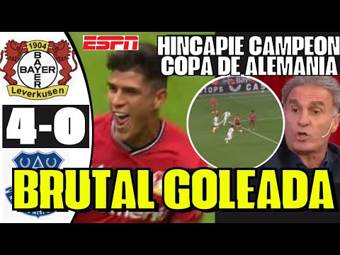 HISTÓRICO CAMPEÓN DE LA COPA ALEMANIA PIERO HINCAPIÉ CON GOLAZO IMPRESIONANTE EN PARTIDAZO SORPRENDE