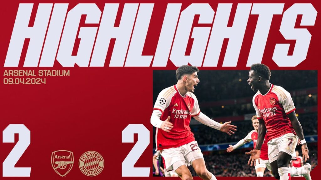 HIGHLIGHTS | Arsenal vs Bayern Munich (2-2) | Saka, Gnabry, Kane, Trossard | Champions League