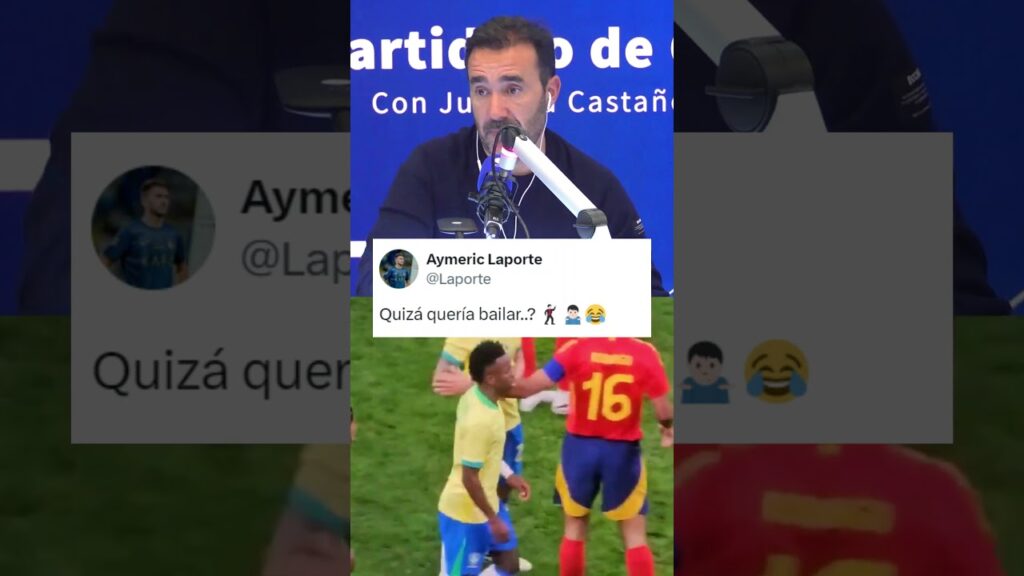 Laporta IRONIZA con el empujón de Vinicius | El Partidazo de COPE