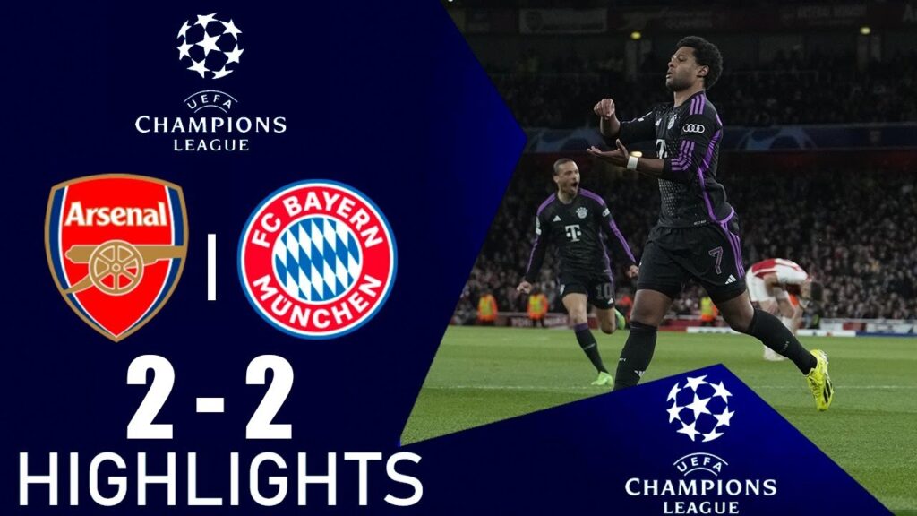 Serge Gnabry Tor | Arsenal vs. Bayern München 2:2 Höhepunkte Tore | UEFA Champions League 23/24