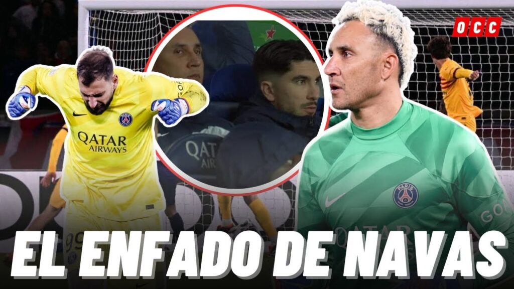 CAPTAN MOMENTO EN QUE KEYLOR NAVAS SE MOLESTÓ POR LOS ERRORES DE DONNARUMMA EN CHAMPIONS😱