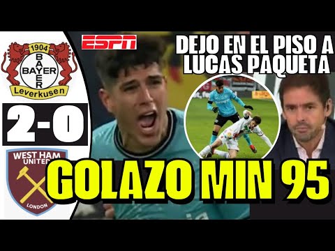 UNA LOCURA PIERO HINCAPIÉ DEJÓ EN EL PISO A LUCAS PAQUETÁ Y DIÓ GOLAZO EN LA EUROPA LEAGUE SORPRENDE