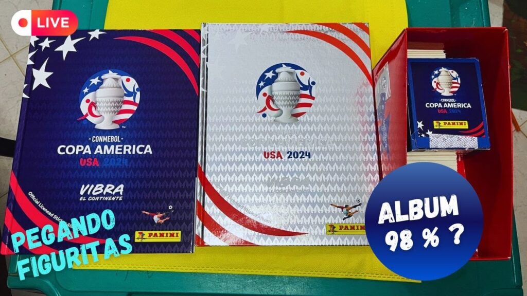🔴 Llenando el ÁLBUM de La COPA AMÉRICA USA 2024 🇺🇸✨| Pegando figuritas - Álbum al 99 % ?