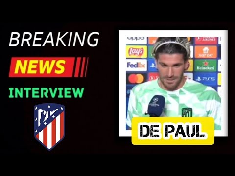 Rodrigo de Paul intervista dopo Atletico Madrid-Borussia Dortmund 2-1 Champions League