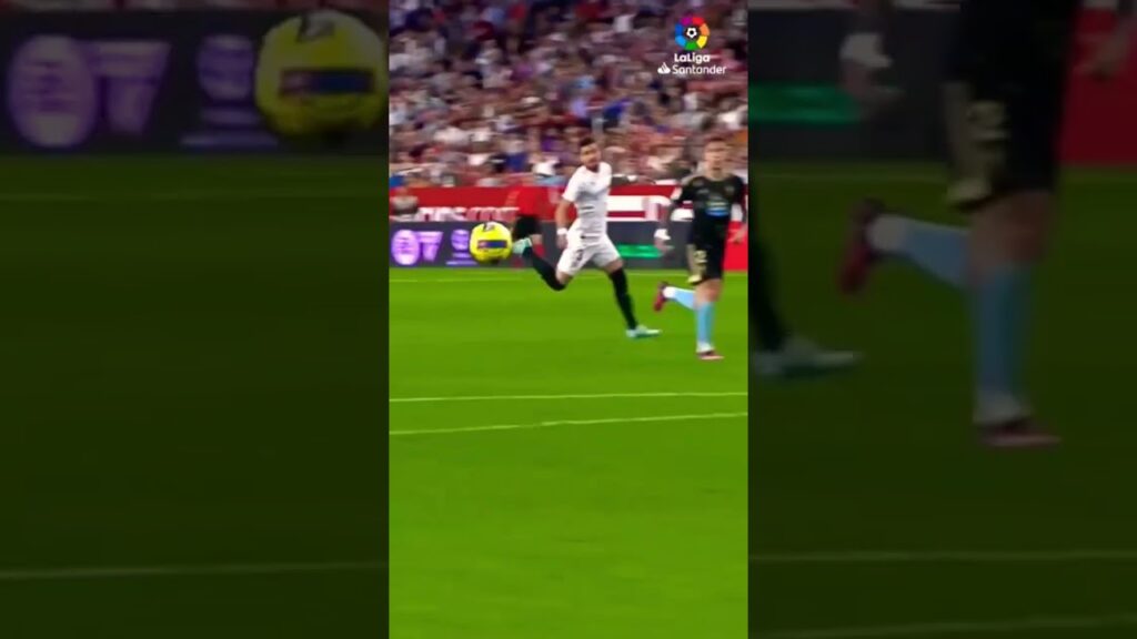 A rocket called ACUÑA...🚀 ⚽  #shorts #laligasantander #acuna #sevillafc